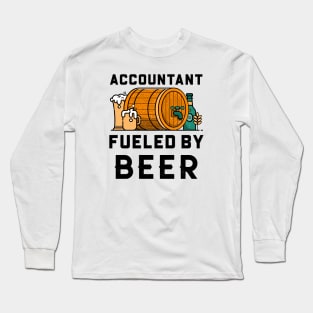 Accountant fueled By Beer Long Sleeve T-Shirt